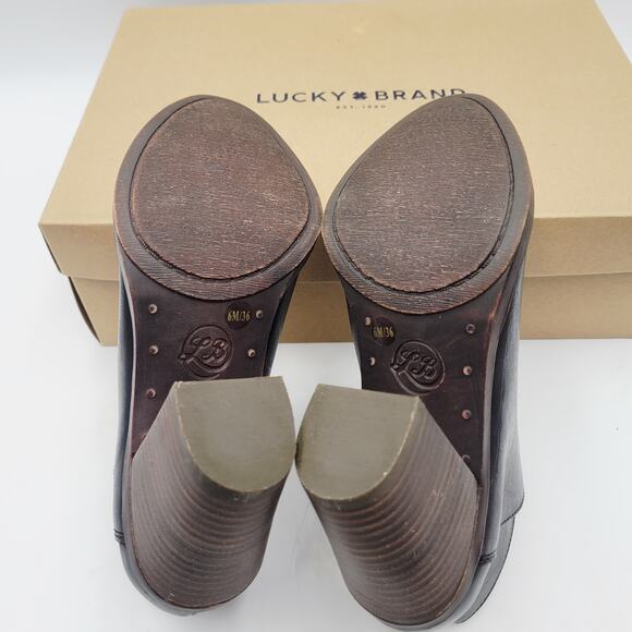 Lucky Brand Eesa Block Heel Booties Women’s Black Sz 6M - Picture 7 of 10